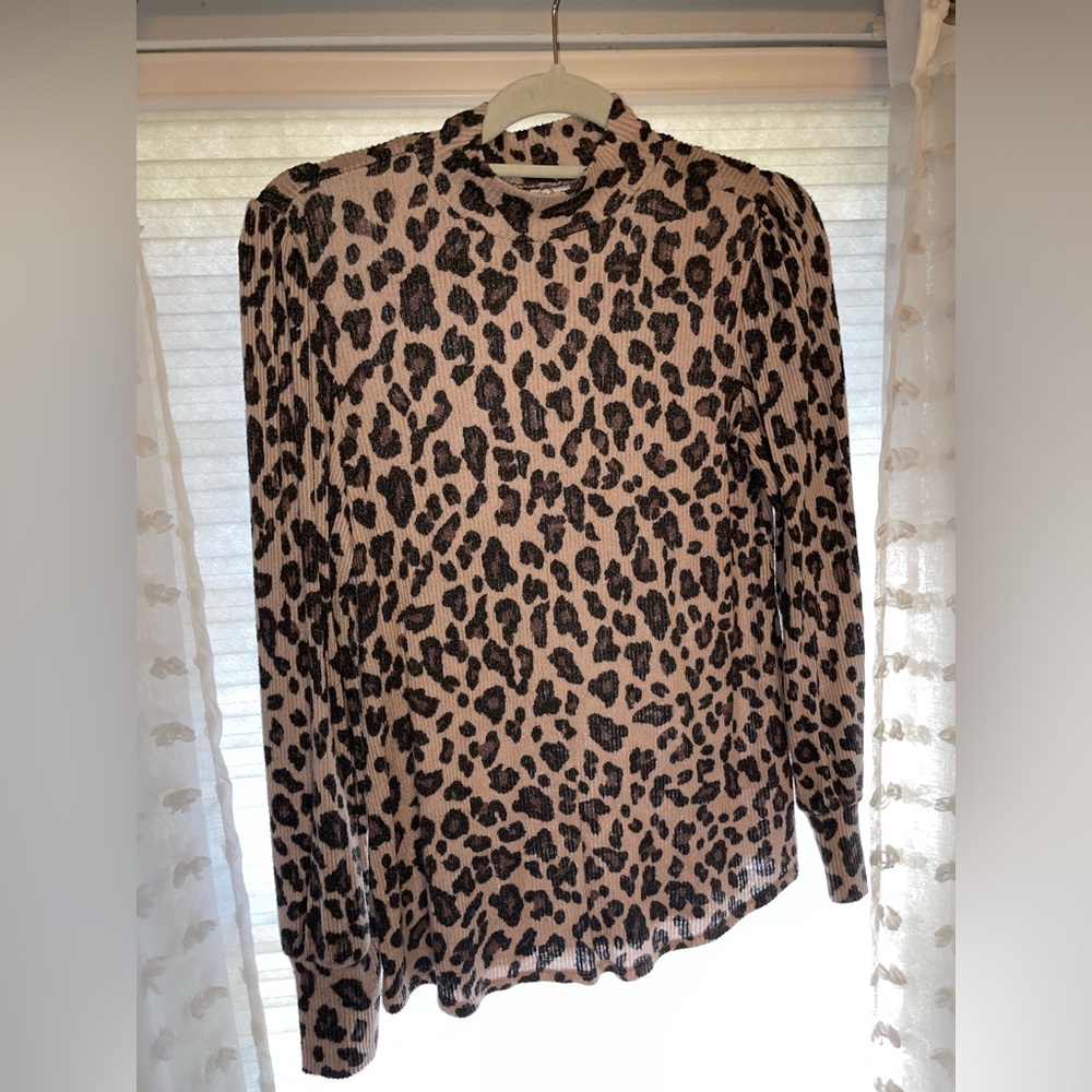 Maurice’s 24/7 cheetah print knit top